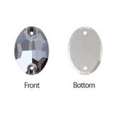 Satin Oval Shape High Quality Glass Sew-on Rhinestones WholesaleRhinestone